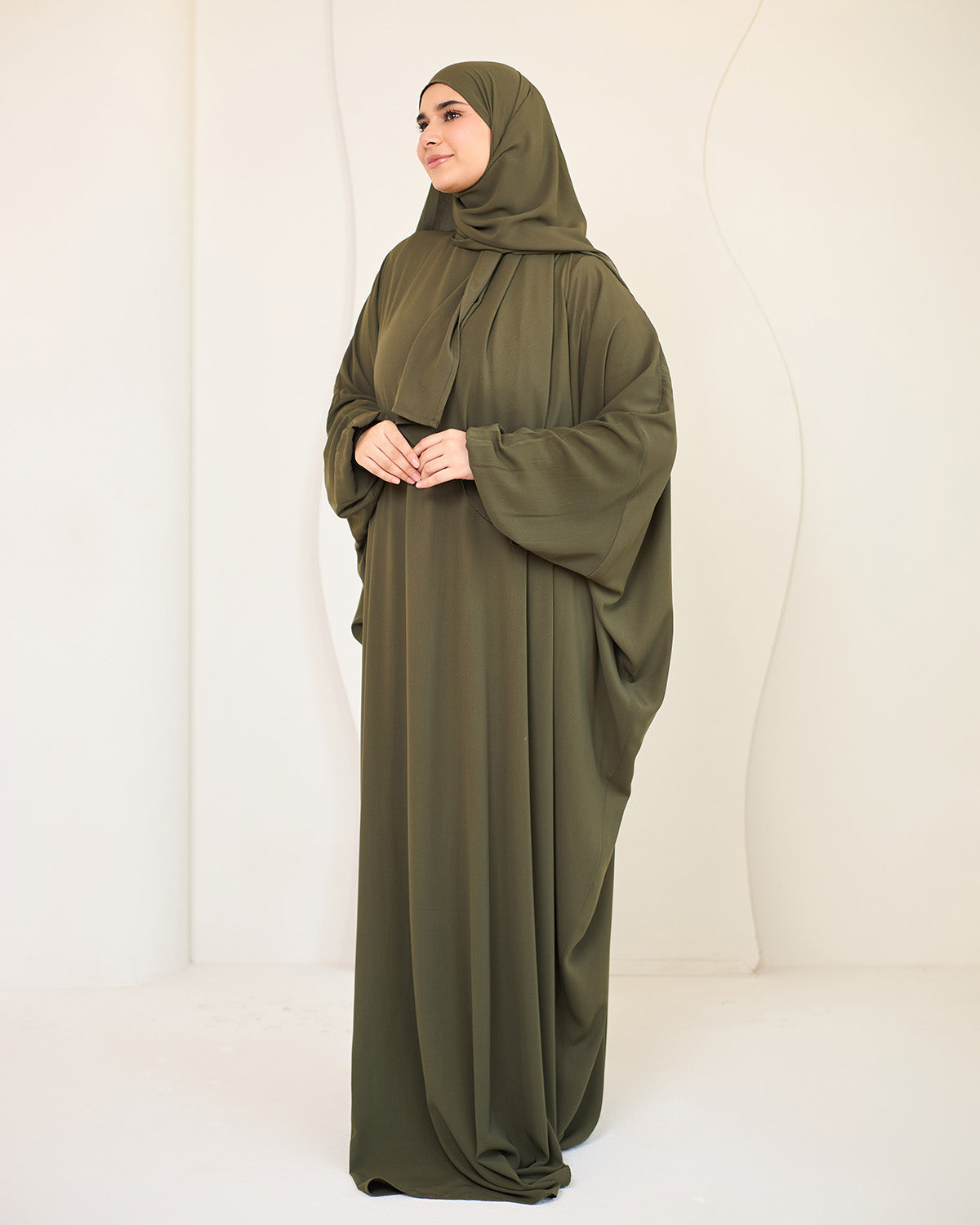 OLIVE GREEN CREPE CLASSIC ISDAL