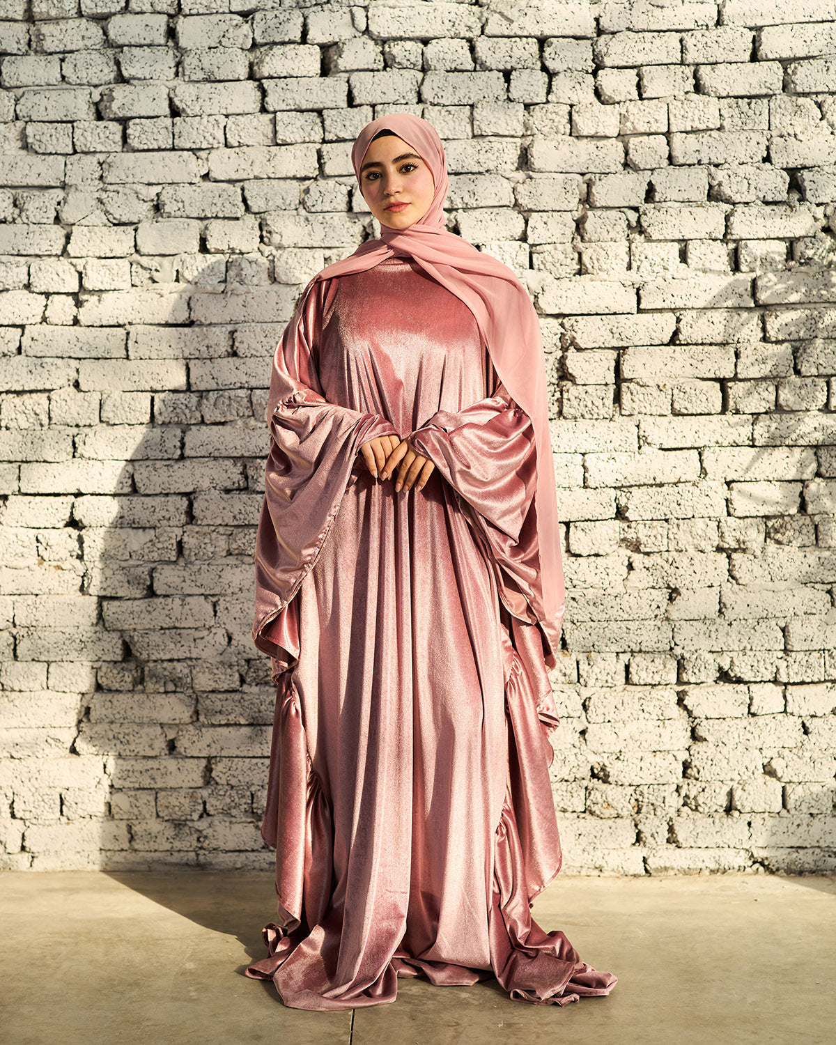 PINK VELVET RUFFLES ISDAL