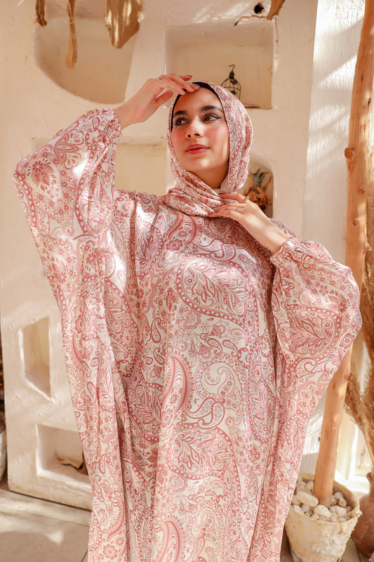 BLUSHING PETALS PRINT CLASSIC SATIN ISDAL