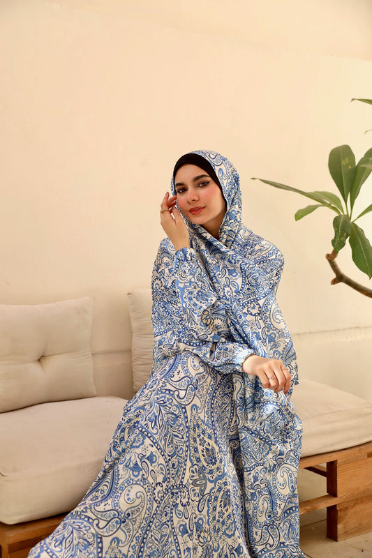 AZUREAN TALE  PRINT CLASSIC SATIN ISDAL