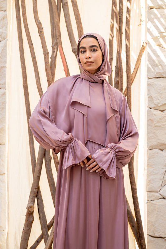 TAFFY PINK SATIN DRESS ISDAL