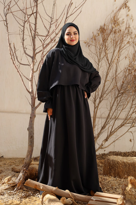 BLACK DRESSY UMRAH ISDAL