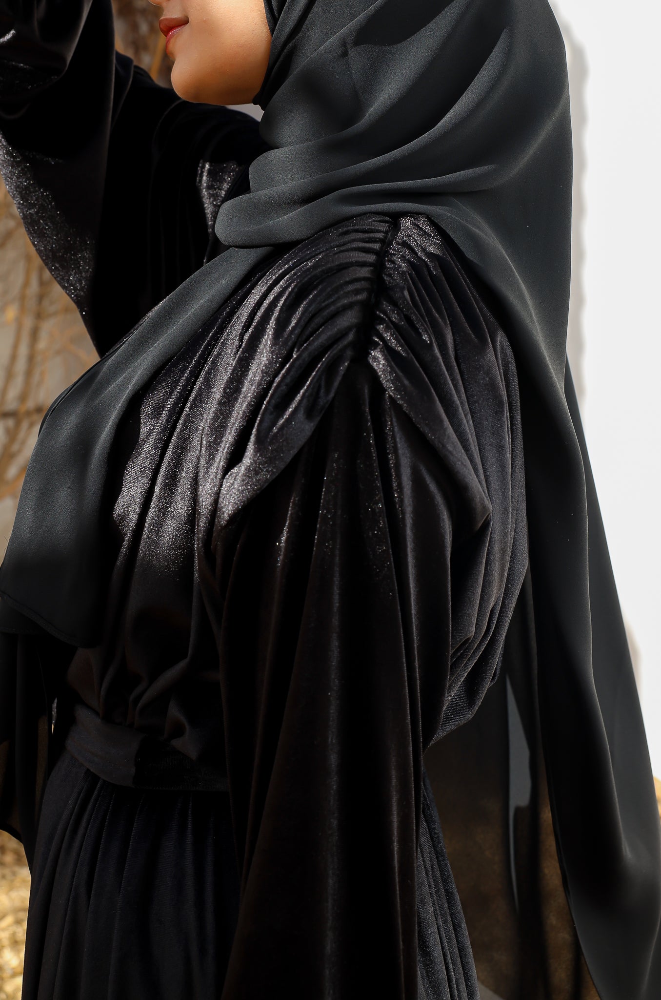 BLACK VELVET ABAYA ISDAL