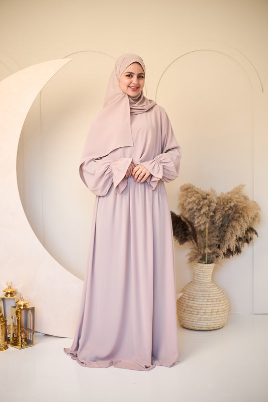 BEIGE NUDE CREPE DRESSY ISDAL