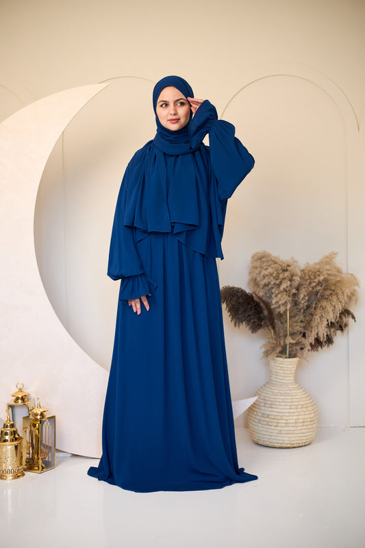 BLUE CREPE DRESSY ISDAL