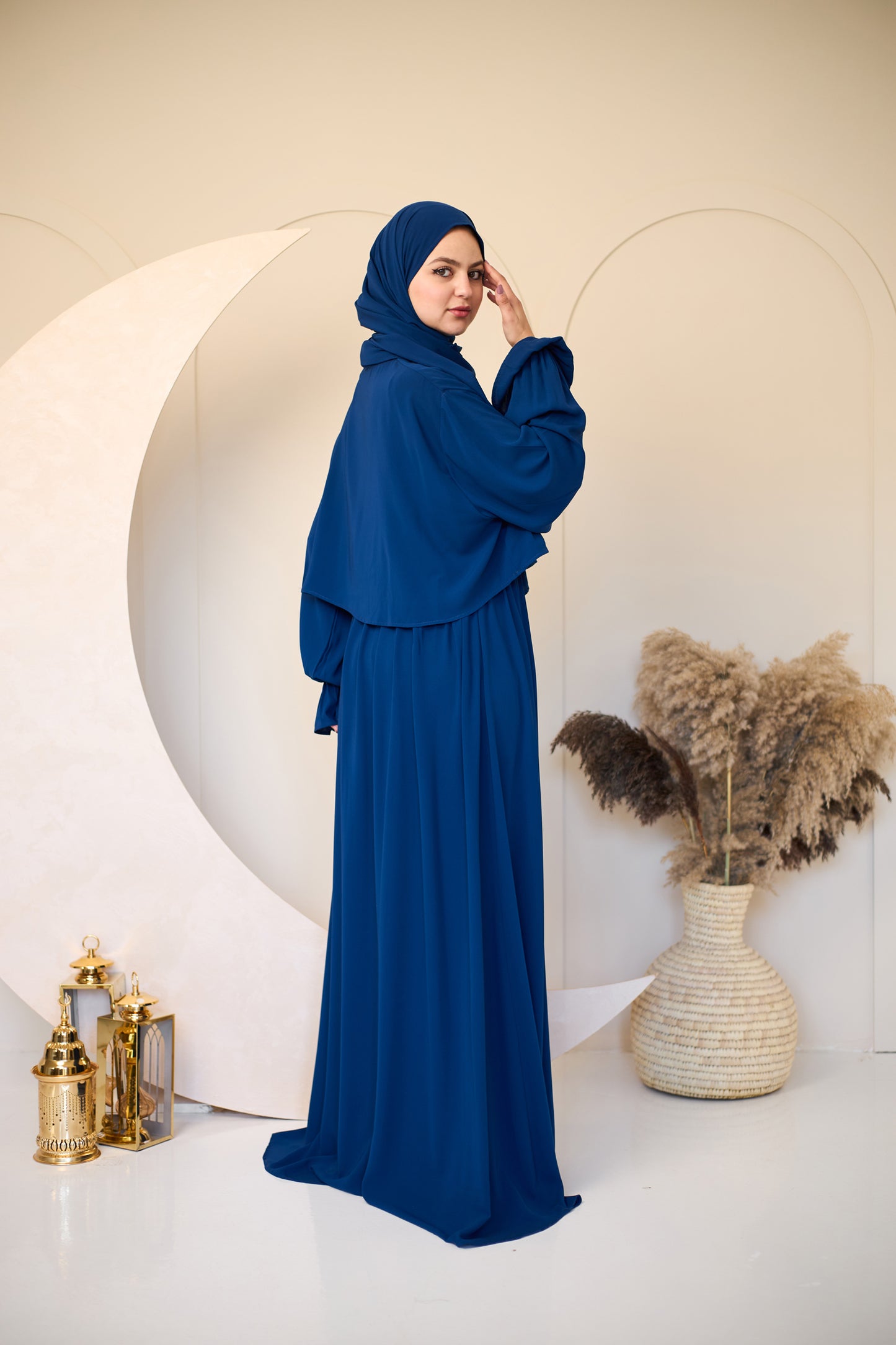 BLUE CREPE DRESSY ISDAL