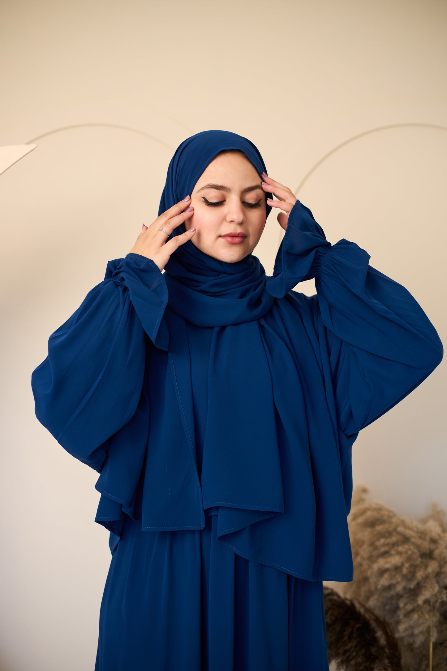 BLUE CREPE DRESSY ISDAL