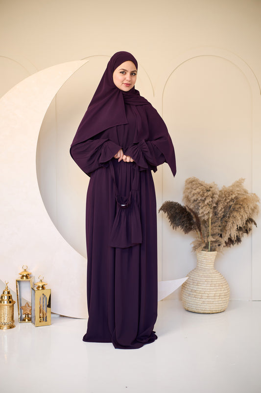 PURPLE CREPE DRESSY ISDAL