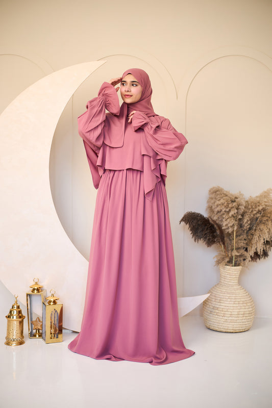 PINK ROSE CREPE DRESSY ISDAL