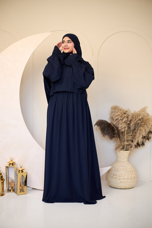NAVY BLUE CREPE DRESSY ISDAL