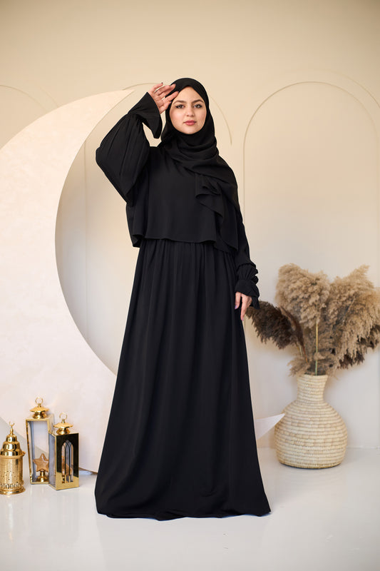 BLACK CREPE DRESSY ISDAL