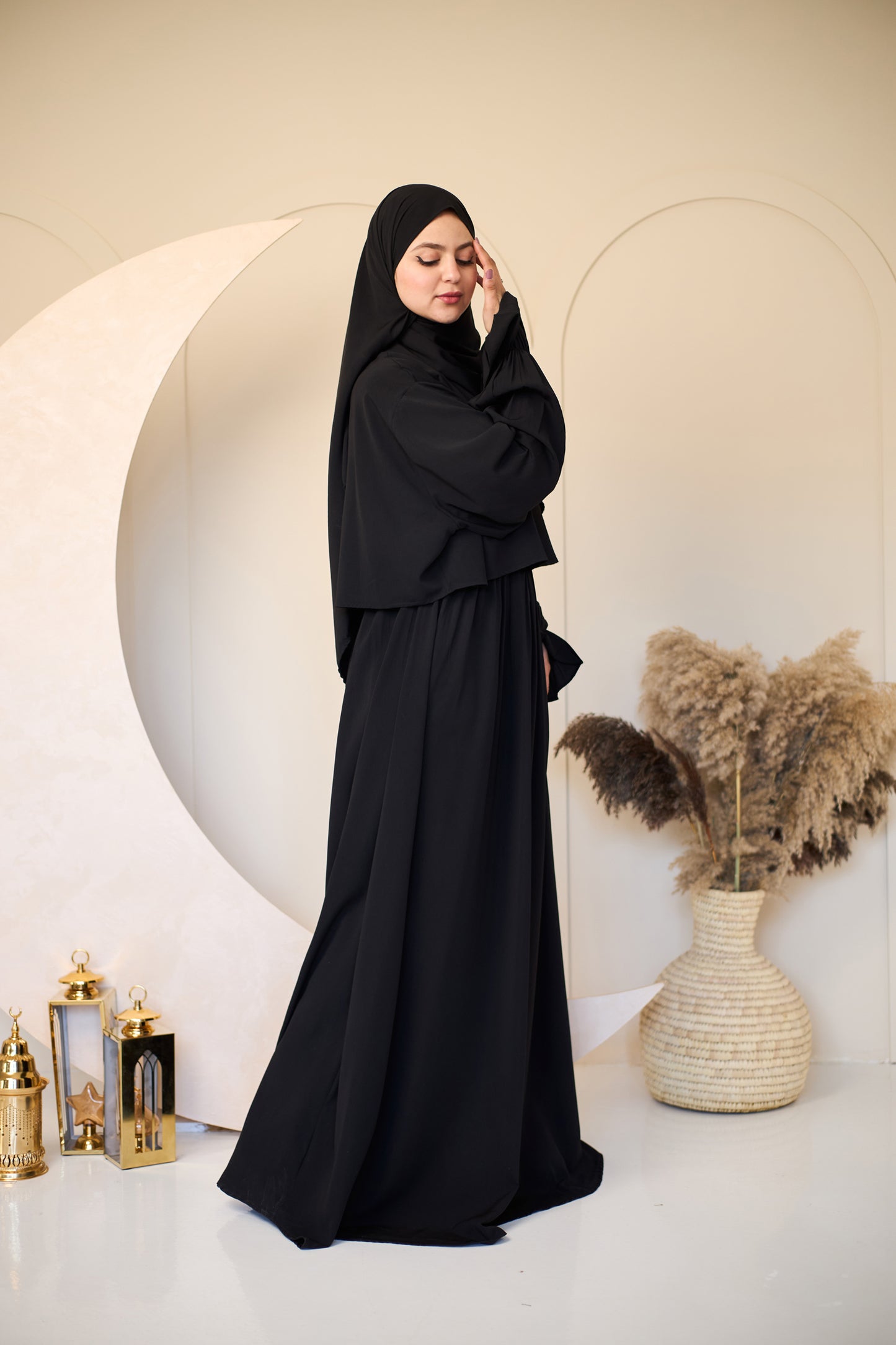 BLACK CREPE DRESSY ISDAL