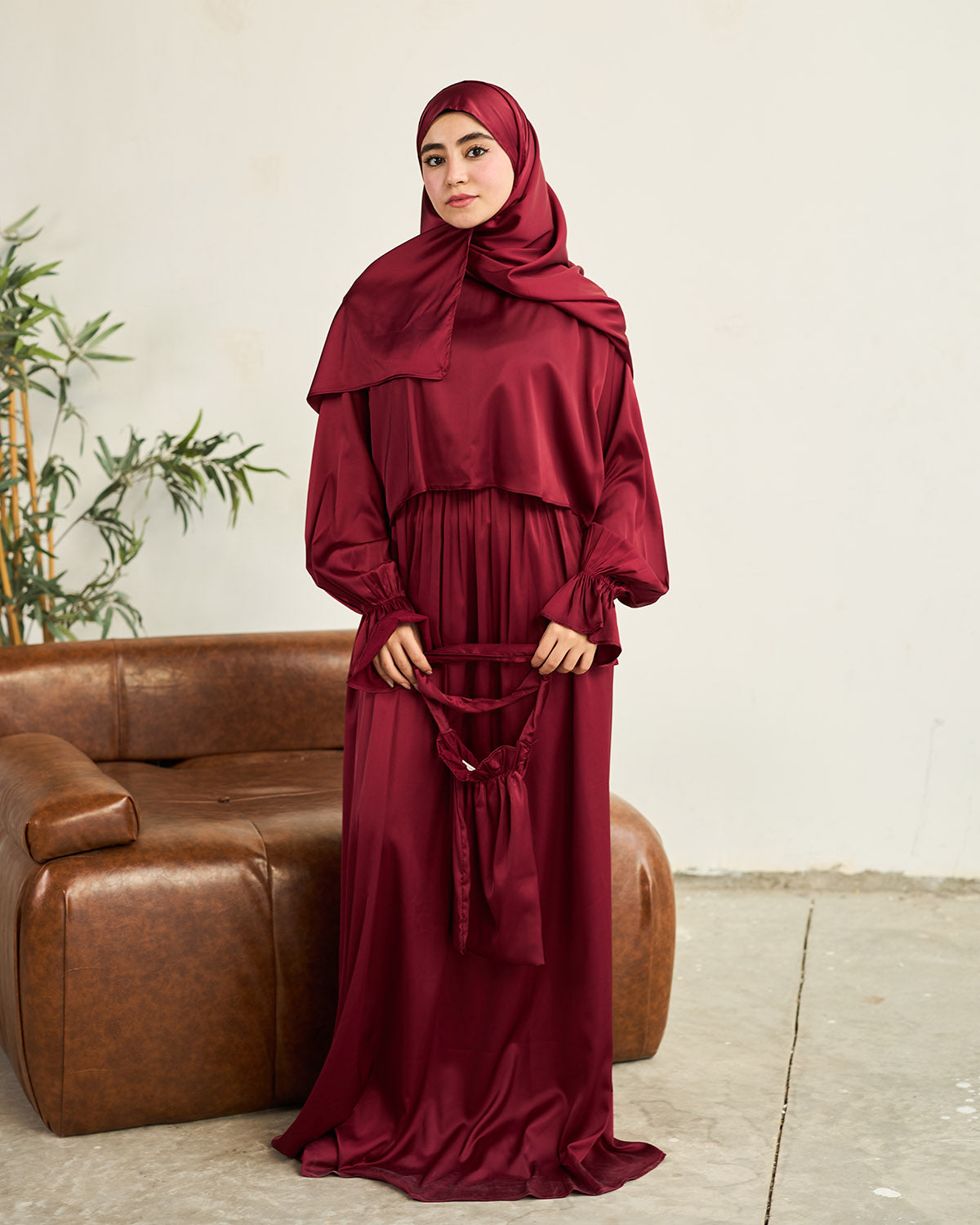 MAHOGANY JAM SATIN DRESS ISDAL