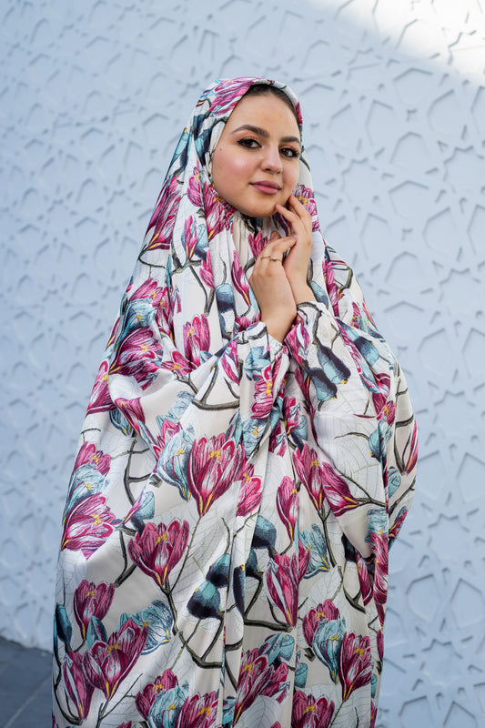 SPRING BLOOM PRINT SATIN MALHAFA ISDAL