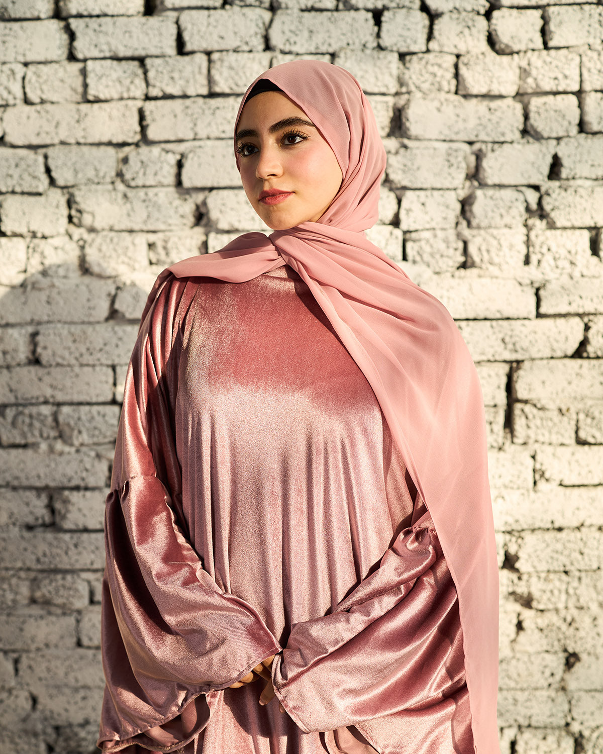 PINK VELVET RUFFLES ISDAL