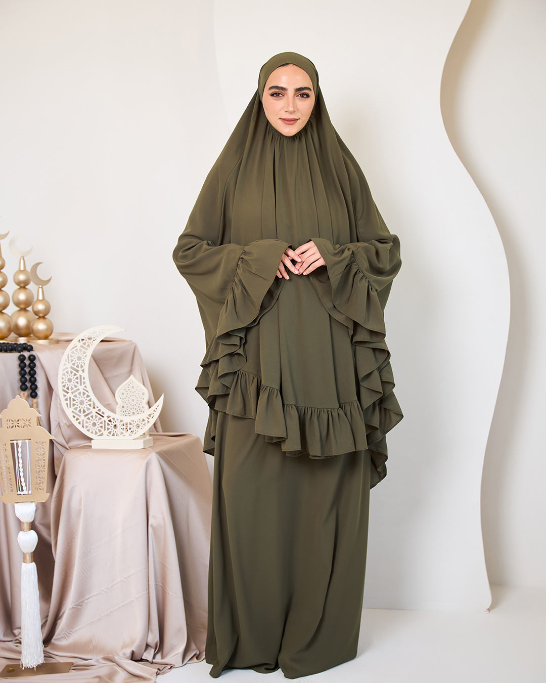 OLIVE CREPE SET ISDAL