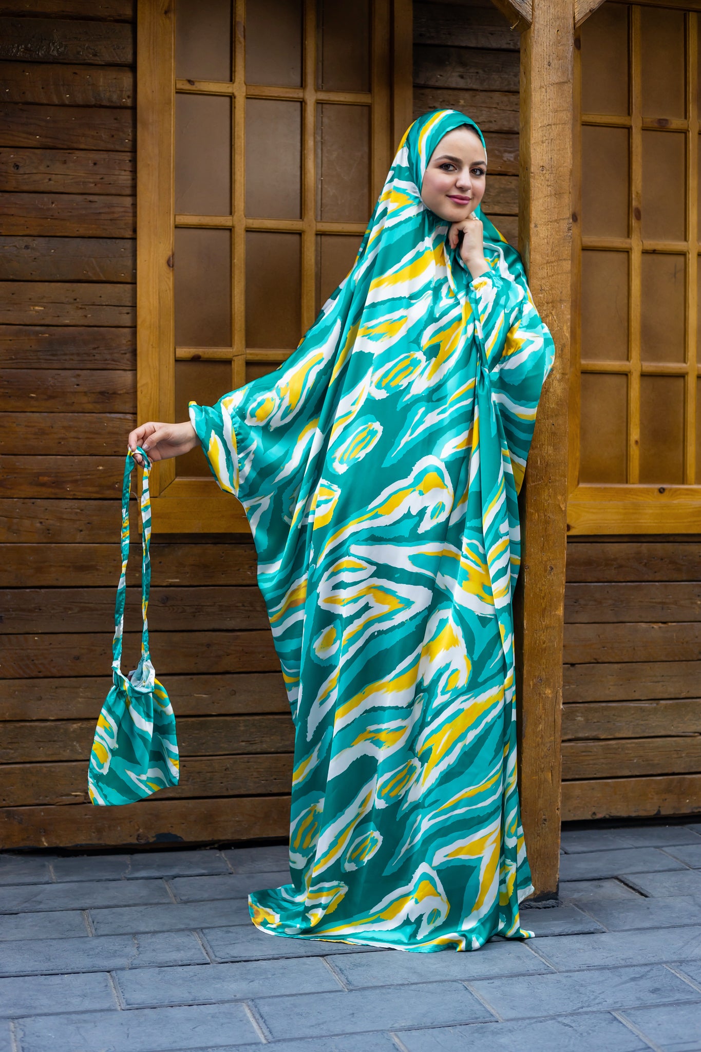 OCEAN BREATH PRINT SATIN MALHAFA ISDAL
