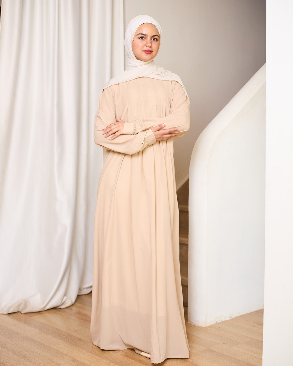 BEIGE BASIC DRESS