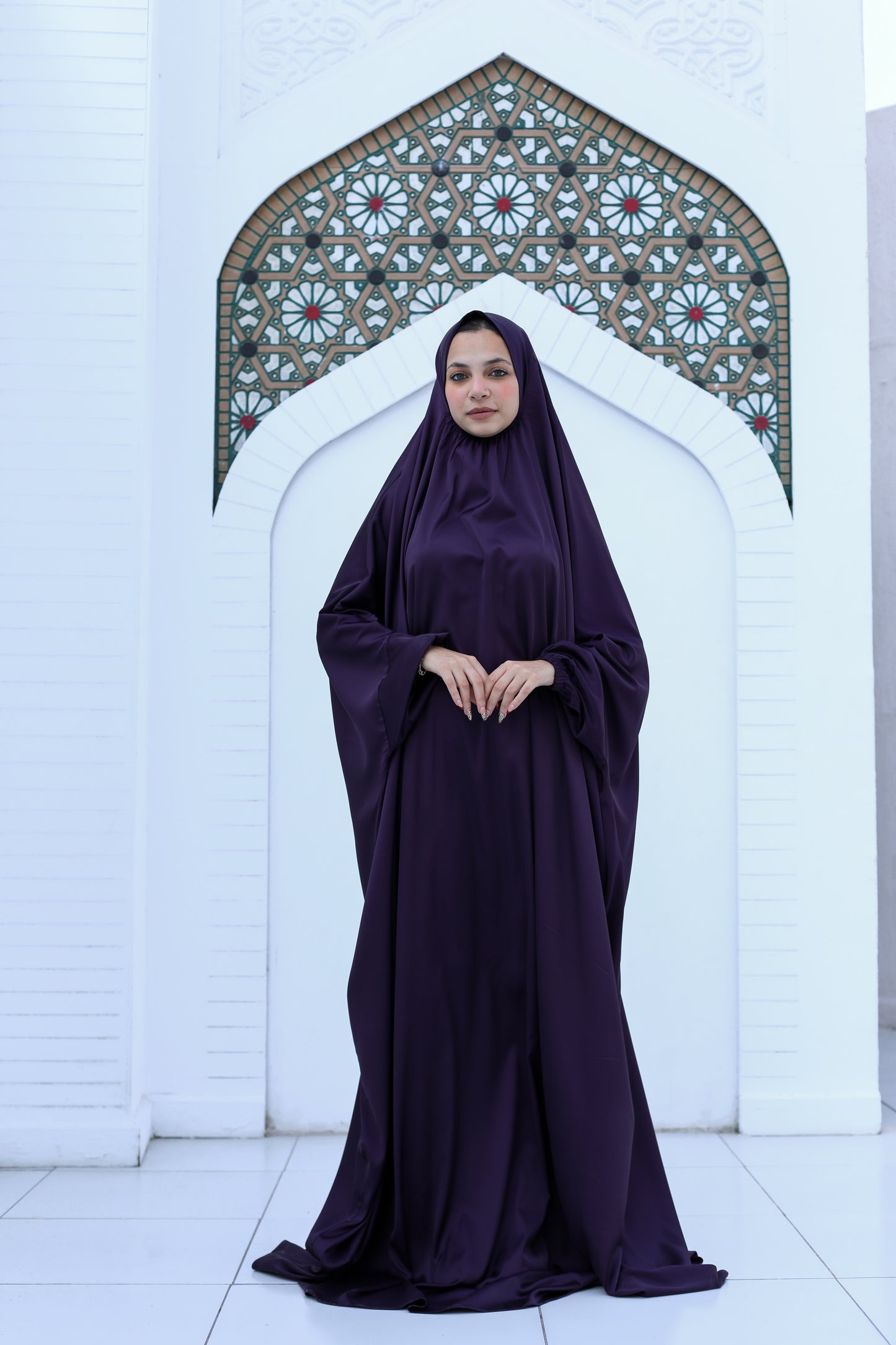DEEP PURPLE SATIN MALHAFA ISDAL