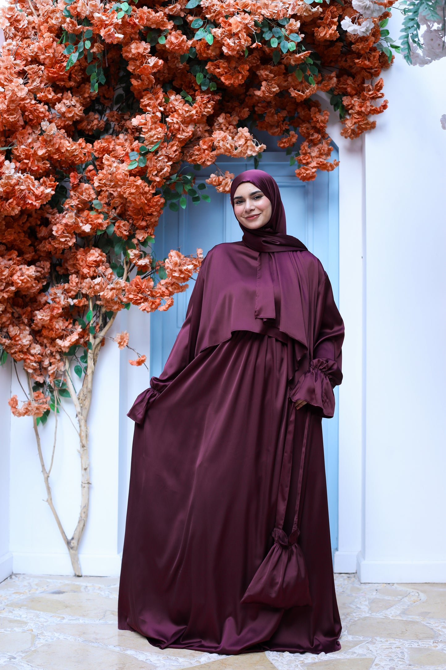 MAHOGANY JAM SATIN DRESS ISDAL