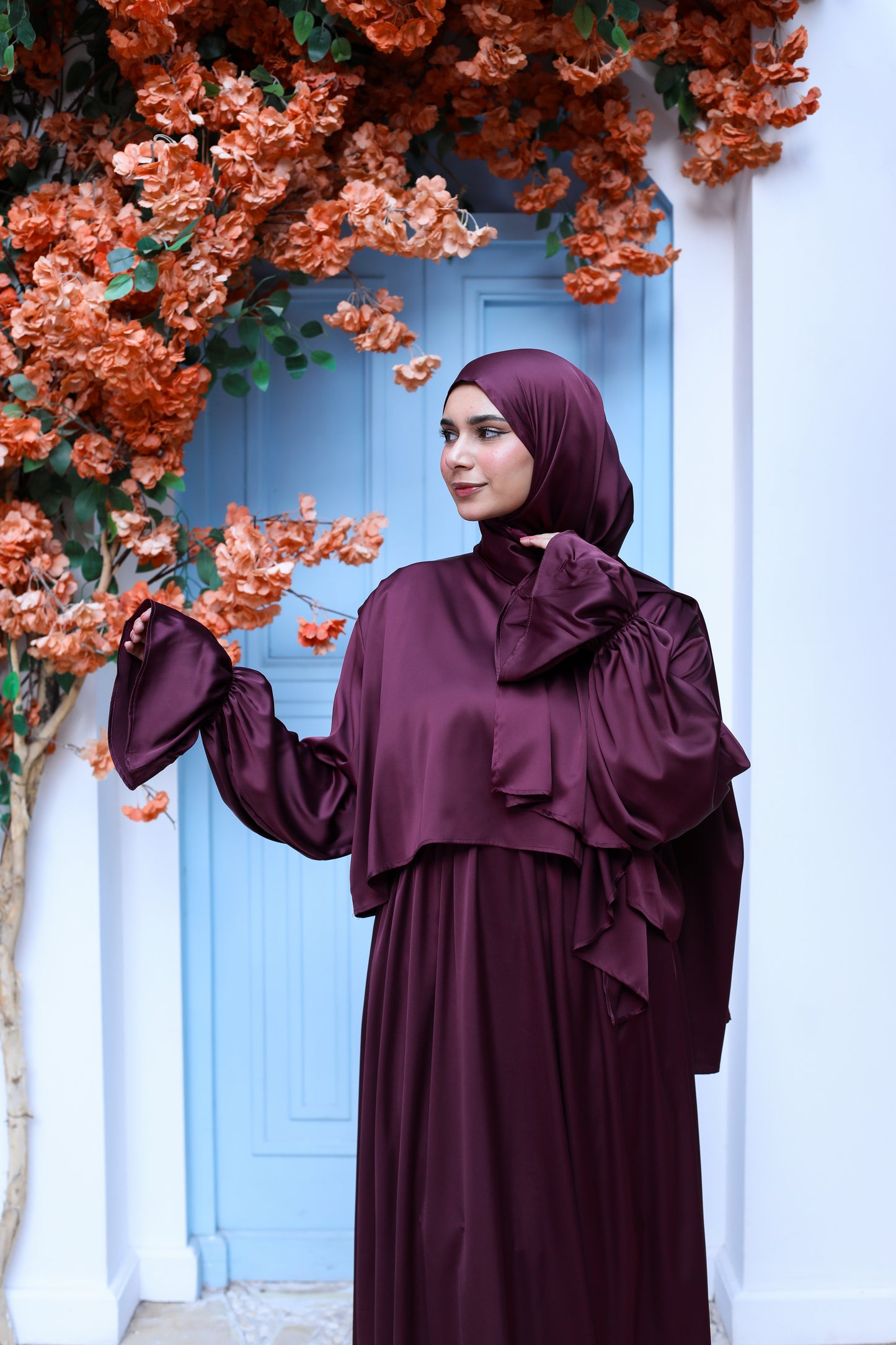 MAHOGANY JAM SATIN DRESS ISDAL