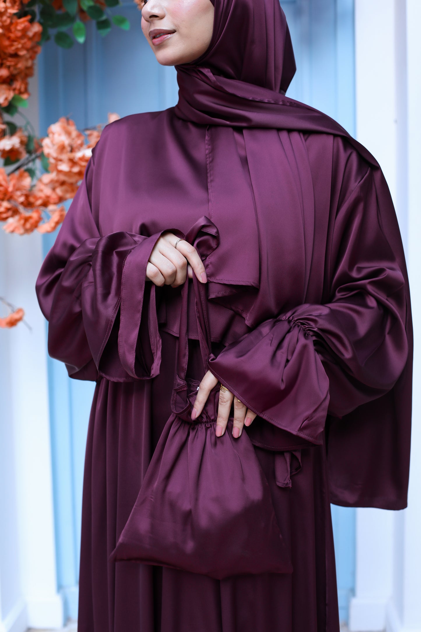 MAHOGANY JAM SATIN DRESS ISDAL
