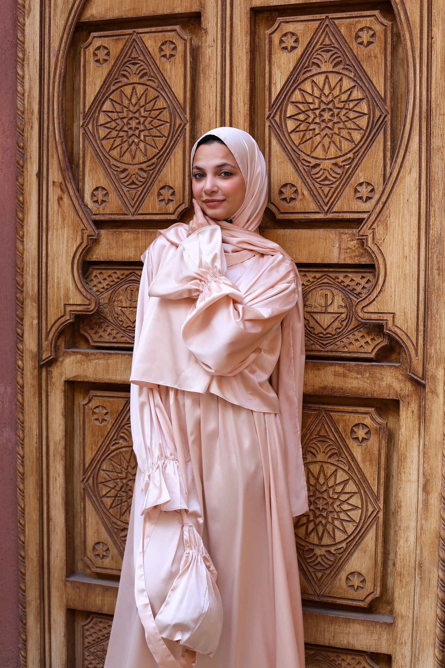 PEARL ANGEL SATIN DRESS ISDAL