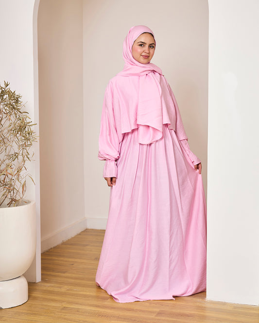 BABY PINK LINEN DRESSY ISDAL