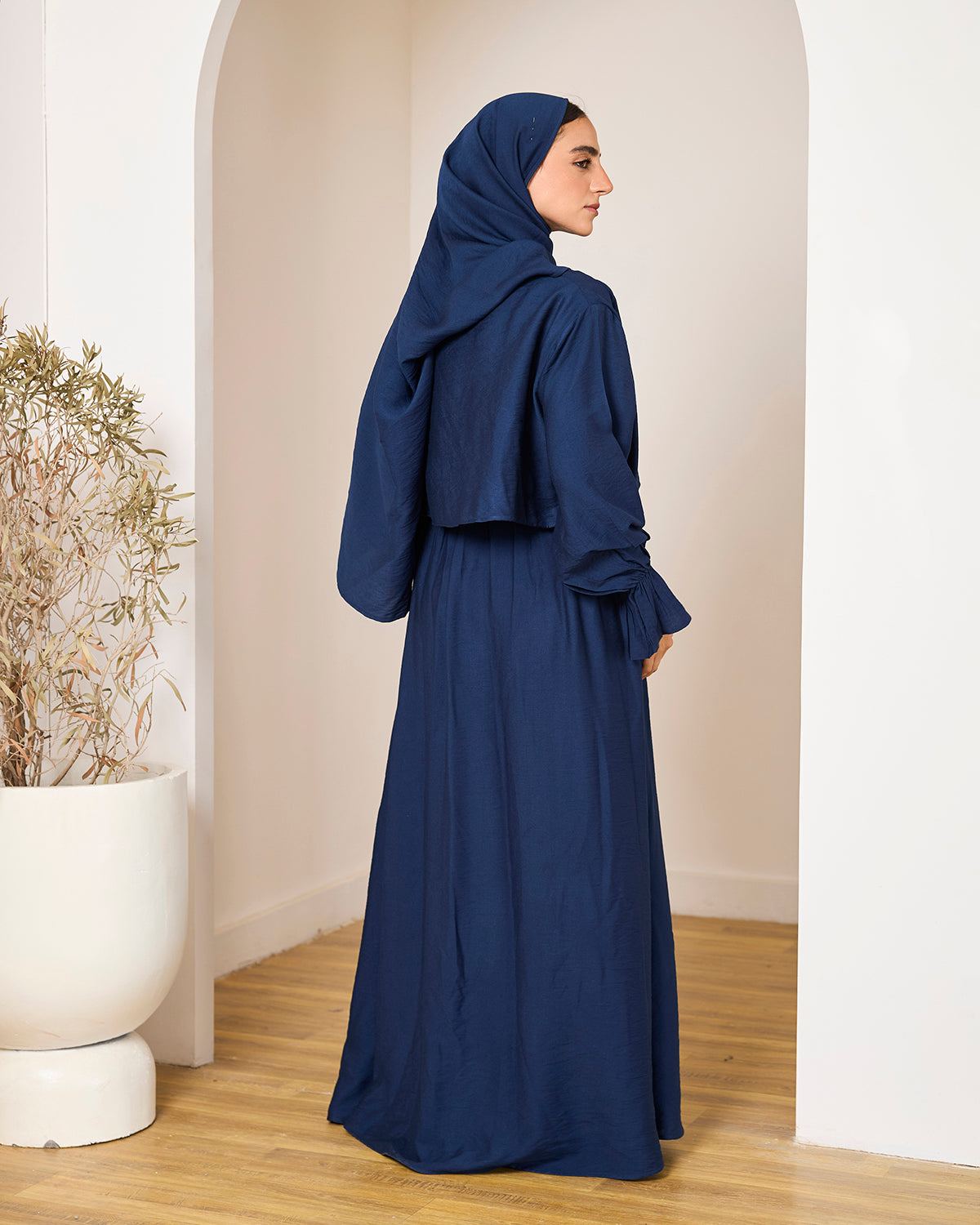 NAVY LINEN DRESSY ISDAL
