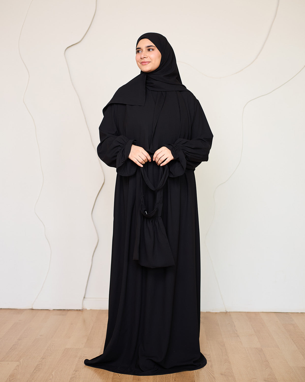 BLACK CREPE DRESSY ISDAL