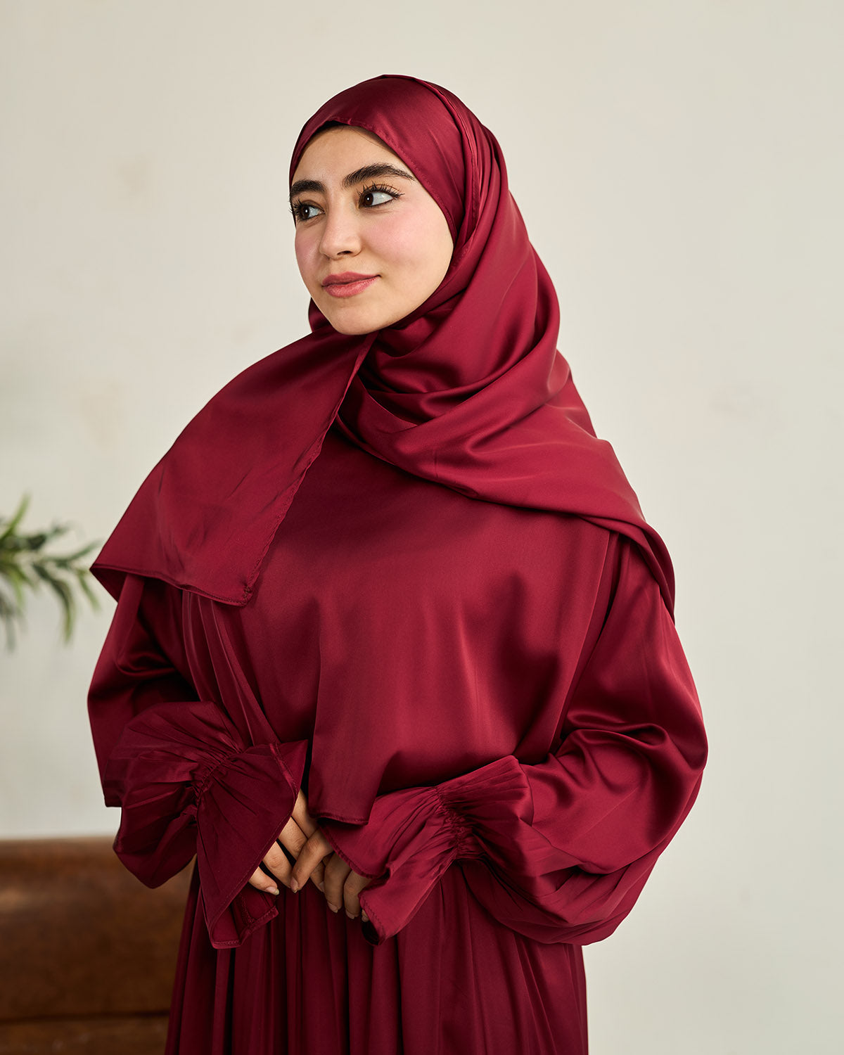 MAHOGANY JAM SATIN DRESS ISDAL