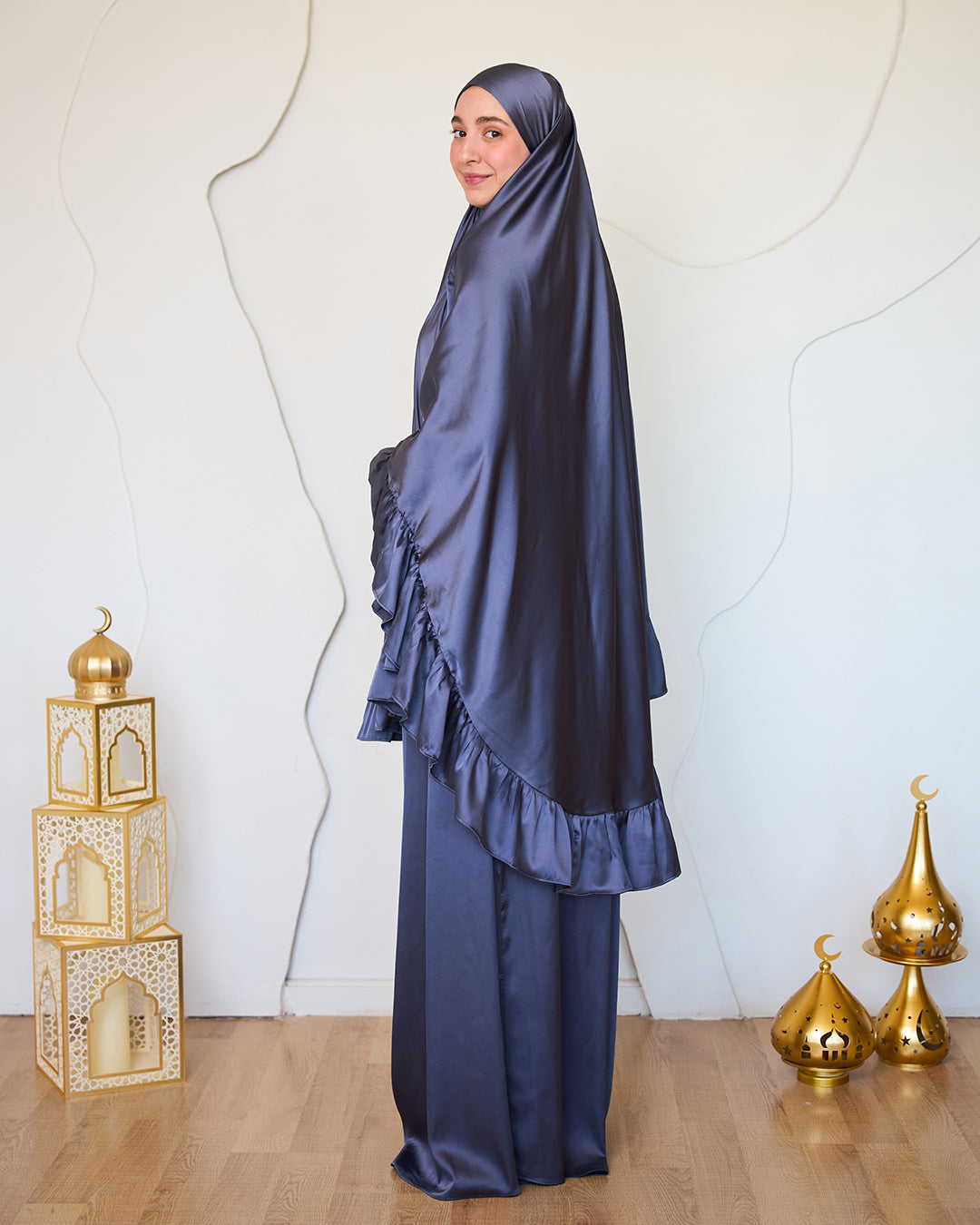 GREY SATIN SET ISDAL