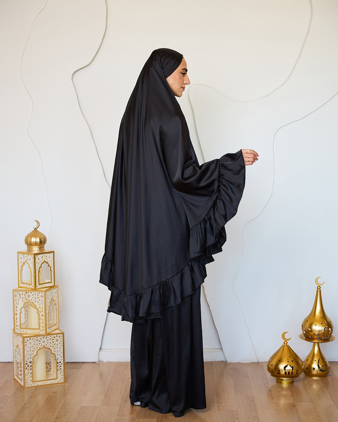 BLACK SATIN SET ISDAL