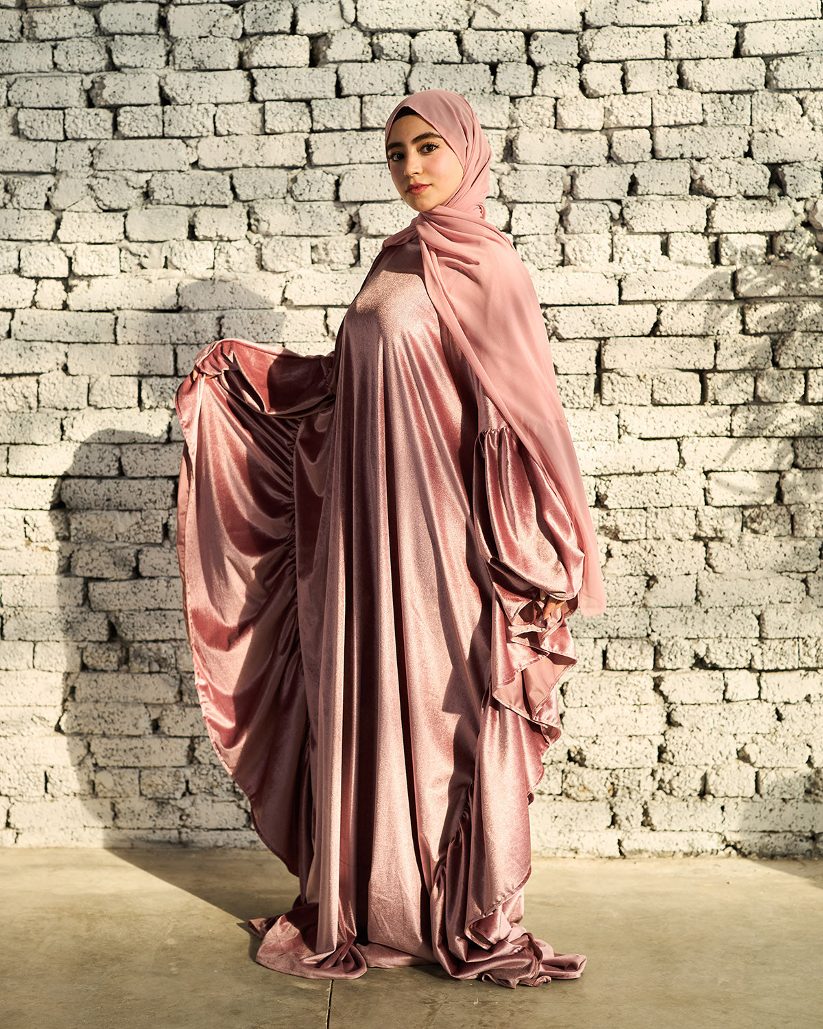 PINK VELVET RUFFLES ISDAL