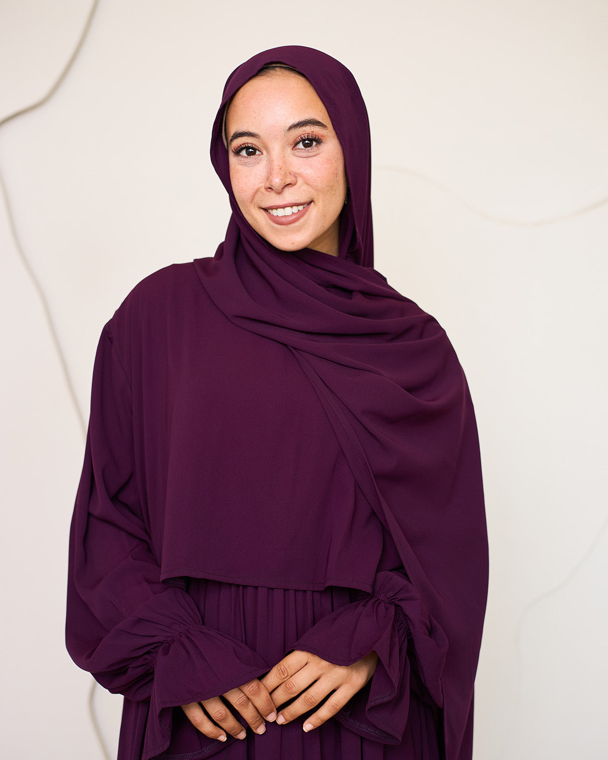 PURPLE CREPE DRESSY ISDAL