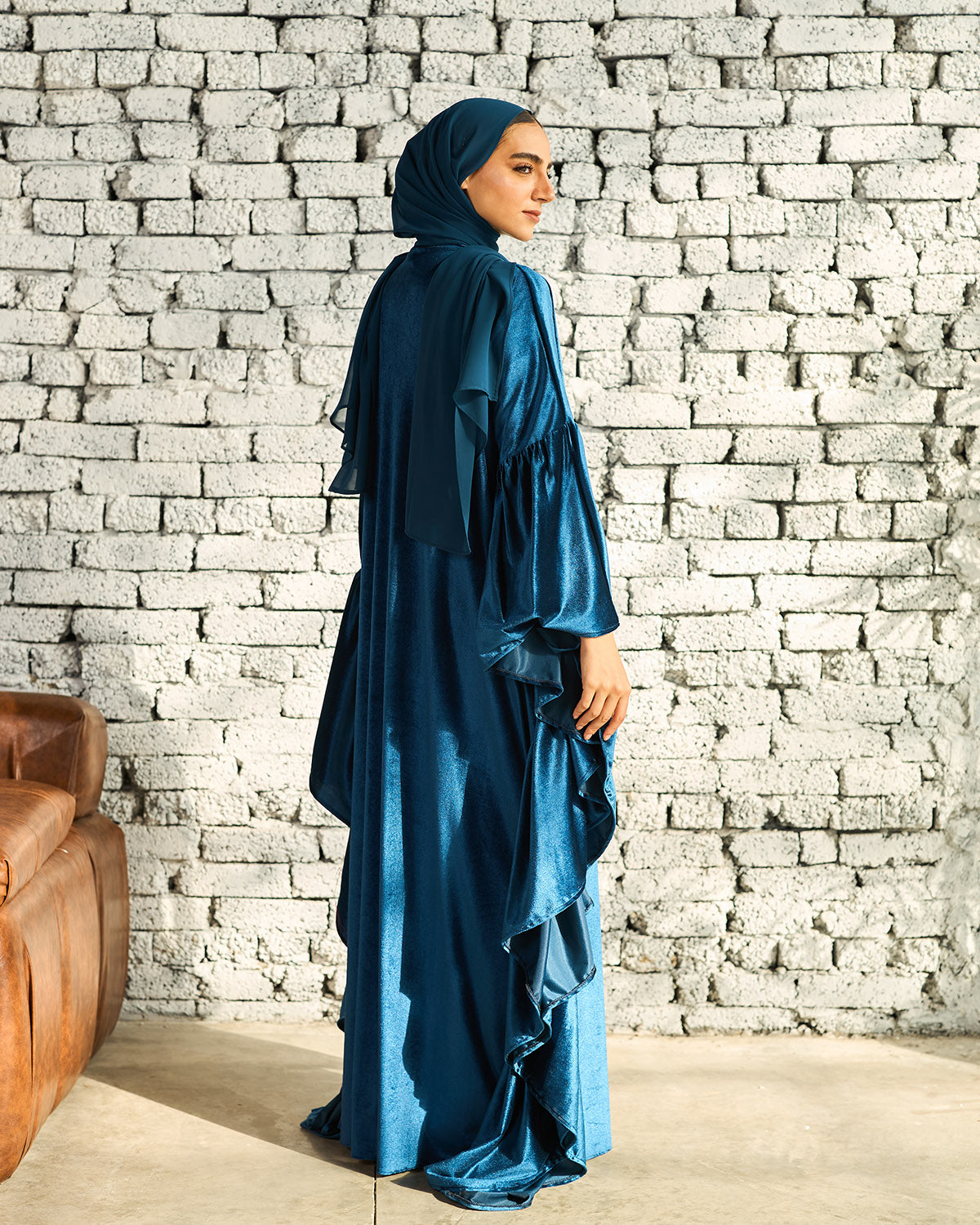 BLUE VELVET RUFFLES ISDAL