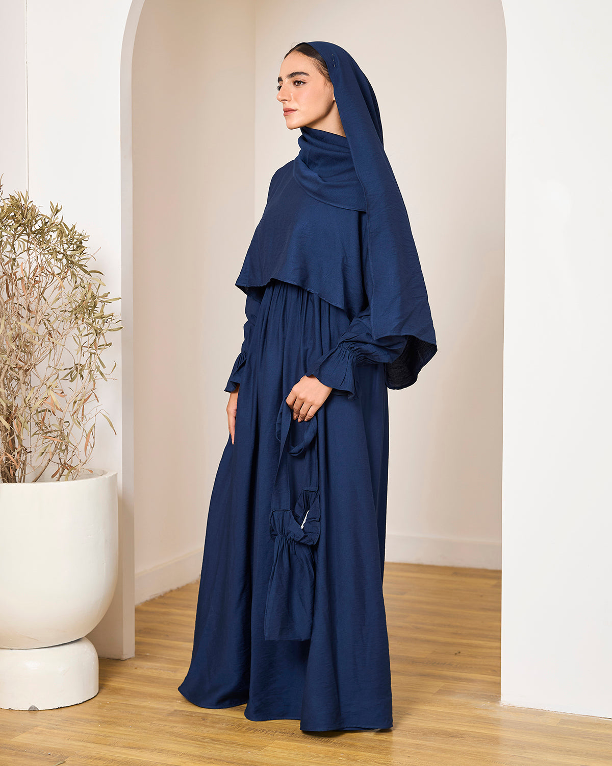 NAVY LINEN DRESSY ISDAL