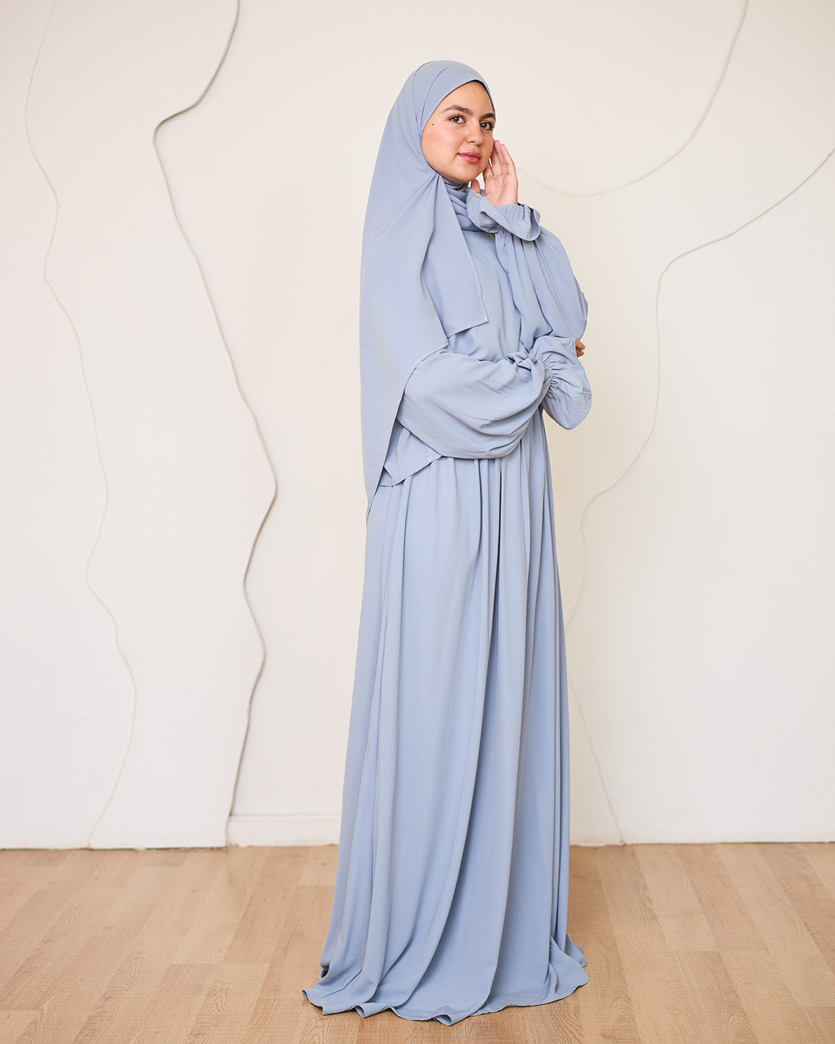 GREY CREPE DRESSY ISDAL