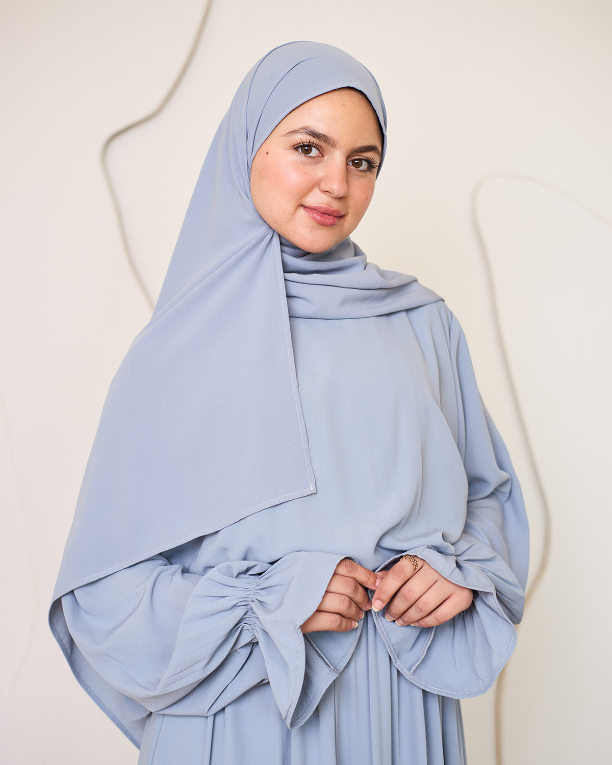 GREY CREPE DRESSY ISDAL