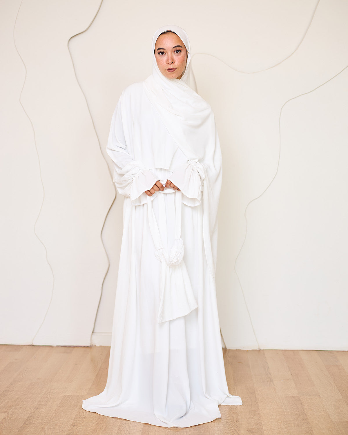 WHITE CREPE DRESSY ISDAL