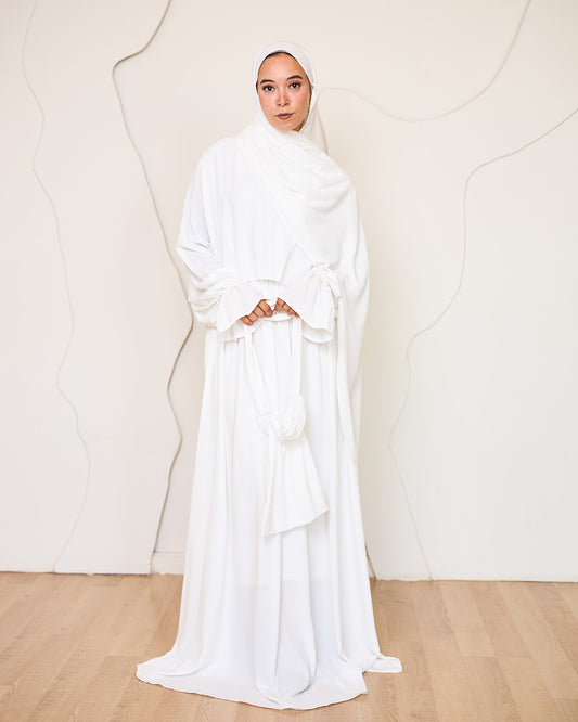 WHITE CREPE DRESSY ISDAL