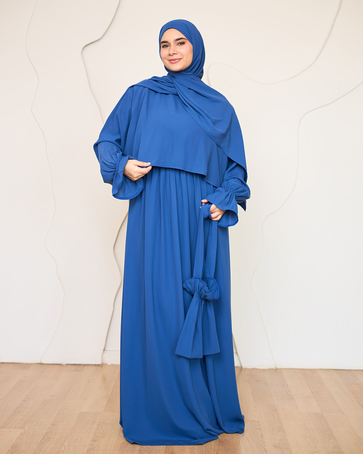 BLUE CREPE DRESSY ISDAL