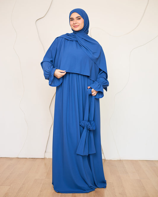 BLUE CREPE DRESSY ISDAL