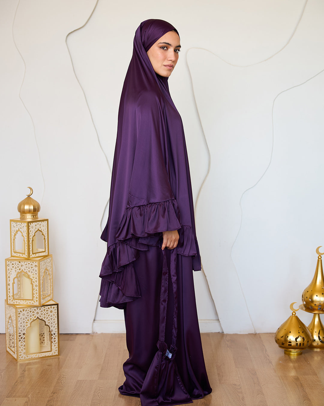 PURPLE SATIN SET ISDAL