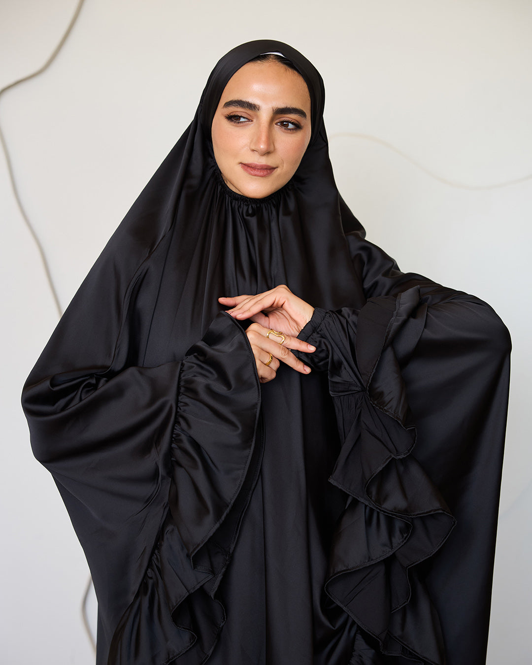 BLACK SATIN SET ISDAL