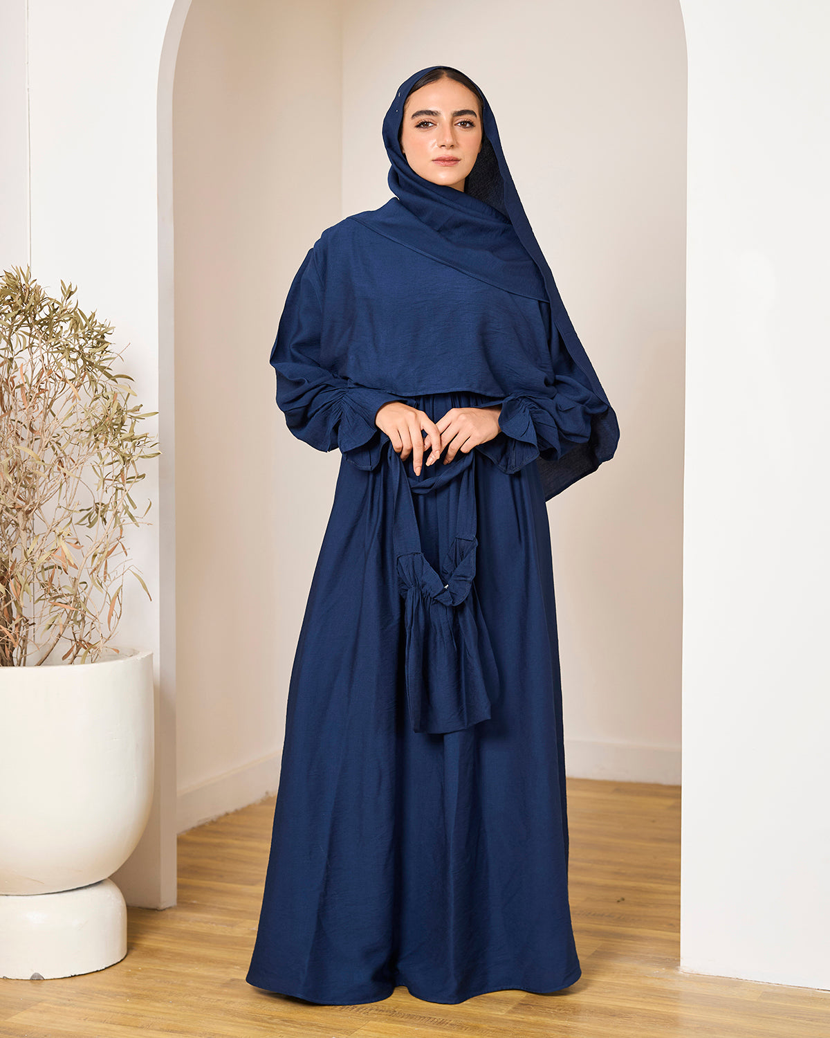 NAVY LINEN DRESSY ISDAL