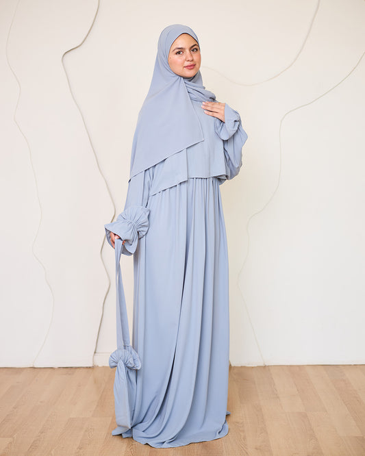 GREY CREPE DRESSY ISDAL