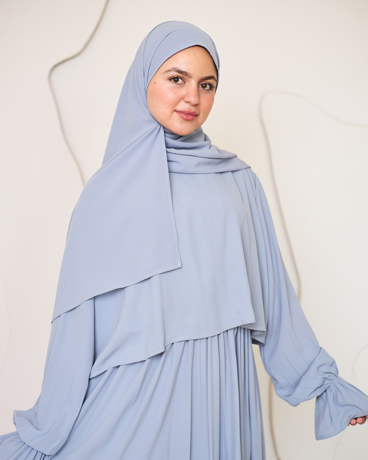 GREY CREPE DRESSY ISDAL