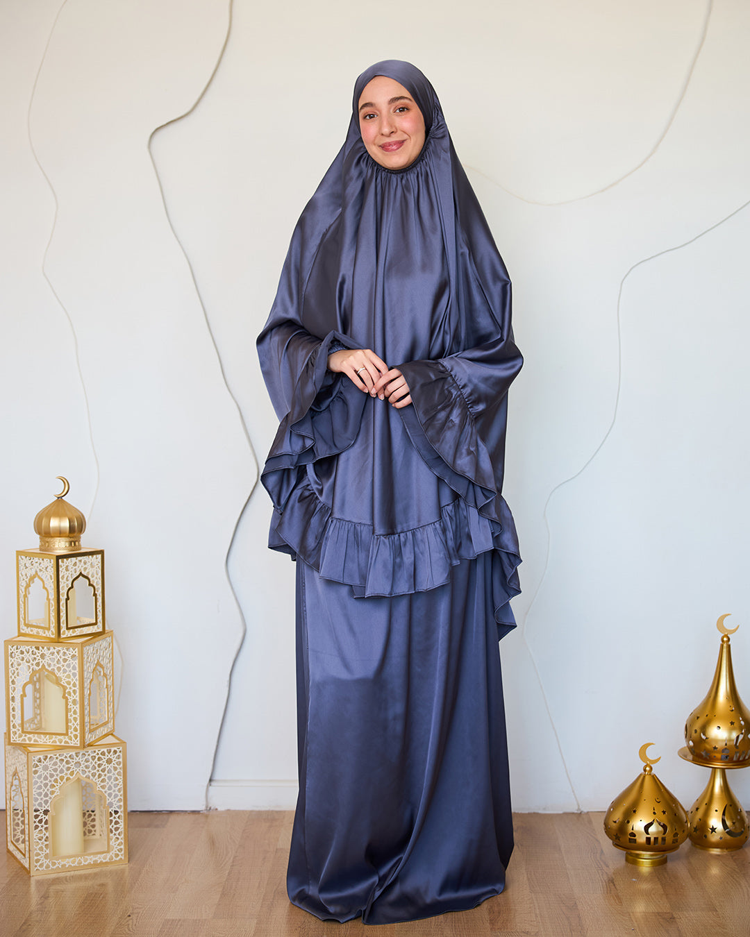 GREY SATIN SET ISDAL