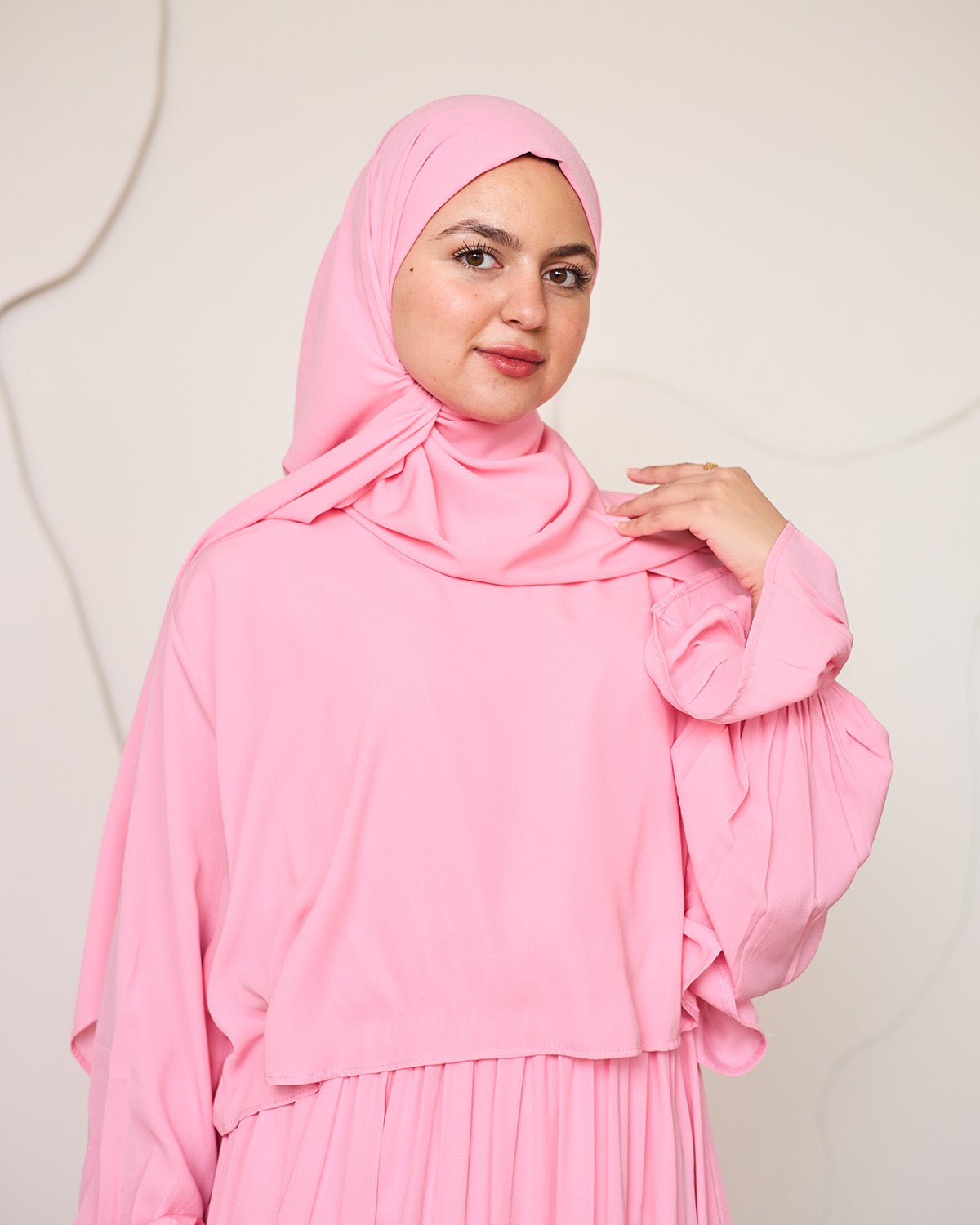 BUBBLEGUM PINK CREPE DRESSY ISDAL